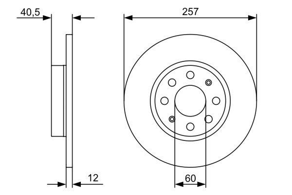 Bromsskiva Solid, Framaxel Bosch 0 986 479 C11 BOSCH