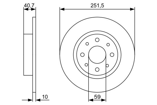 Bromsskiva Solid, Bakaxel Bosch 0 986 479 C83 BOSCH