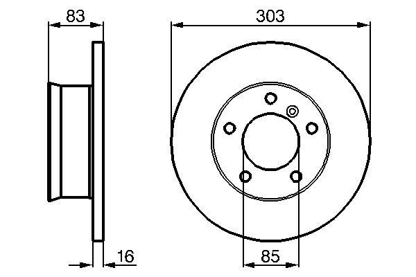 Bromsskiva Solid, Framaxel Bosch 0 986 479 C84 BOSCH Bromsskiva Solid, Framaxel Bosch 0 986 479 C84 BOSCH