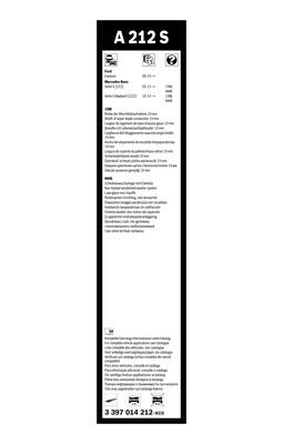 Torkarblad, Fram Bosch 3 397 014 212 BOSCH