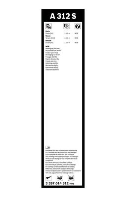 Torkarblad, Fram Bosch 3 397 014 312 BOSCH
