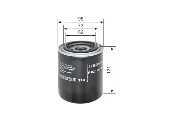 Oljefilter Bosch F 026 407 198 BOSCH Oljefilter Bosch F 026 407 198 BOSCH