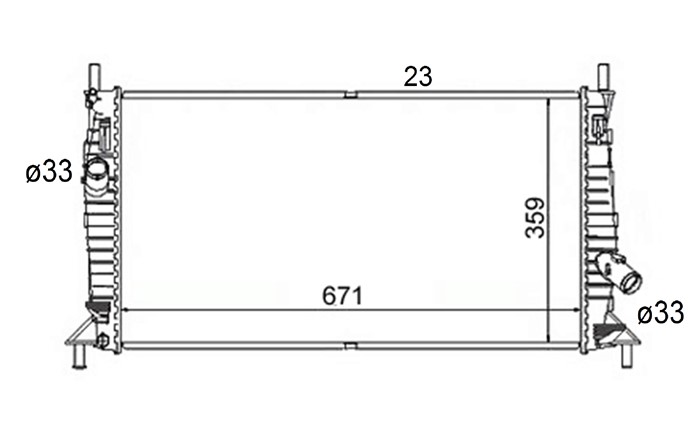 Kylare, motorkylning Tyc 710-0056-R TYC