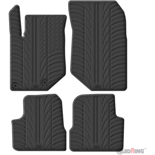 Gummimatta kupé Peugeot 208 II & Opel Corsa F 2019-, Fram och bak GledRing Gummimatta kupé Peugeot 208 II & Opel Corsa F 2019-, Fram och bak GledRing
