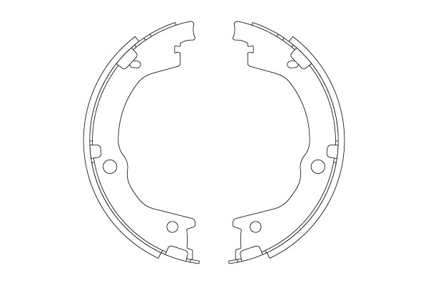 Bromsbackar, sats, parkeringsbroms, Bakaxel Trw GS8829 TRW