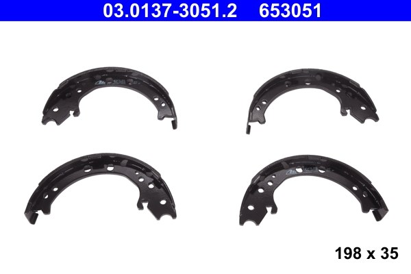 Bromsbackar, sats, parkeringsbroms, Bakaxel Ate 03.0137-3051.2 ATE