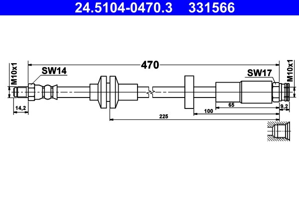 Bromsslang, Framaxel Ate 24.5104-0470.3 ATE