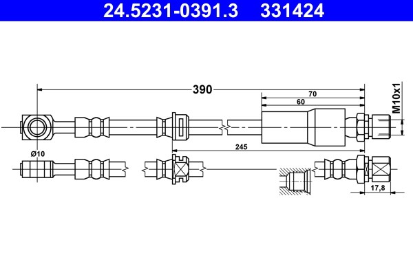 Bromsslang, Framaxel Ate 24.5231-0391.3 ATE