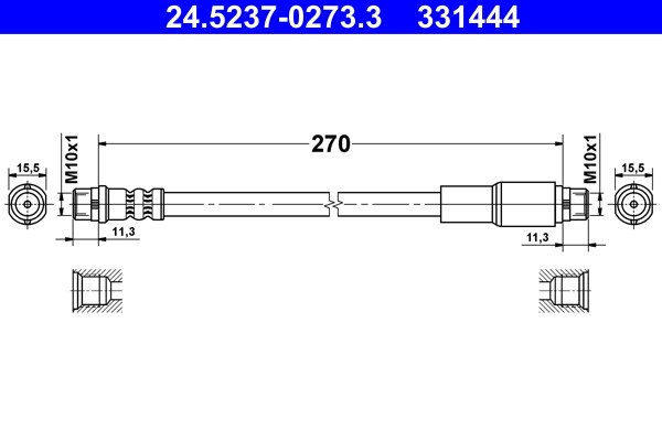 Bromsslang, Framaxel Ate 24.5237-0273.3 ATE