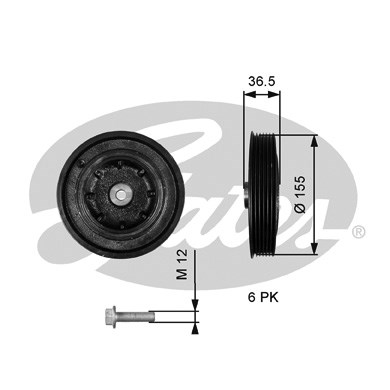 Remskiva, vevaxel Gates Drivealignâ® TVD1128A Gates