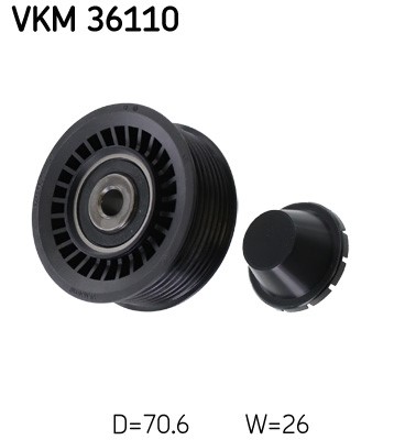 Styrrulle, drivrem, Vänster övre, Vänster Skf VKM 36110 SKF