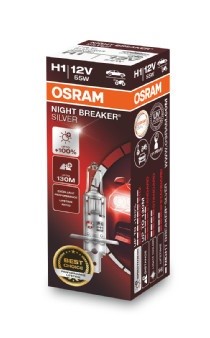 Halogenlampa OSRAM NIGHT BREAKER SILVER H1 P14,5s OSRAM