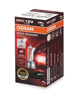 Halogenlampa OSRAM NIGHT BREAKER SILVER H11 PGJ19-2 Osram 64211NB OSRAM