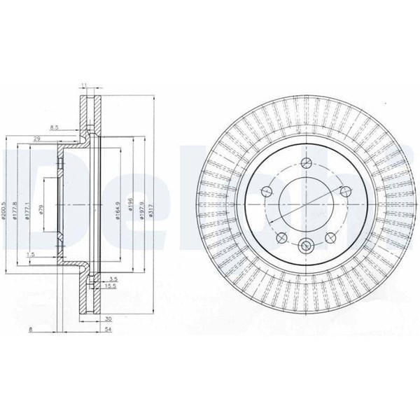 Bromsskiva Ventilerad, Framaxel Delphi BG9006C DELPHI Bromsskiva Ventilerad, Framaxel Delphi BG9006C DELPHI