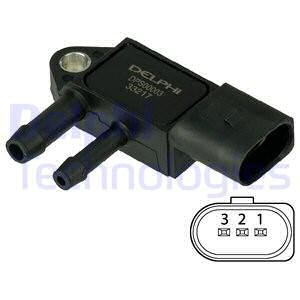 Sensor, avgastryck Delphi DPS00003 DELPHI