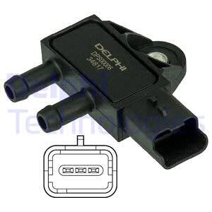 Sensor, avgastryck Delphi DPS00006 DELPHI