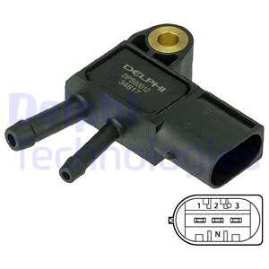Sensor, avgastryck DELPHI