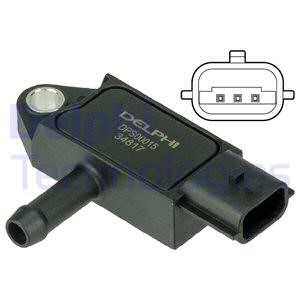 Sensor, avgastryck Delphi DPS00015 DELPHI