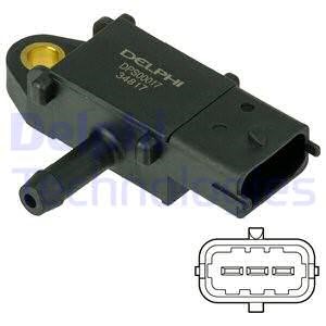 Sensor, avgastryck Delphi DPS00017 DELPHI