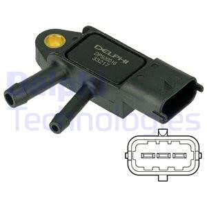 Sensor, avgastryck Delphi DPS00018 DELPHI