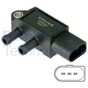 Sensor, avgastryck DELPHI