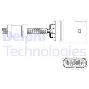 Lambdasond, Fram, Höger fram, Vänster fram Delphi ES20348-12B1 DELPHI