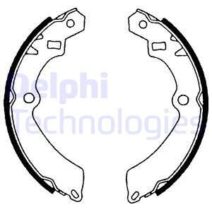 Bromsbackar, sats, Bakaxel Delphi LS1599 DELPHI