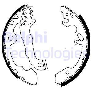 Bromsbackar, sats, Bakaxel Delphi LS1850 DELPHI