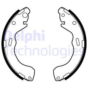 Bromsbackar, sats, Bakaxel Delphi LS1879 DELPHI