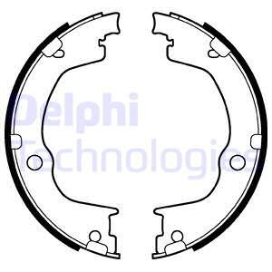 Bromsbackar, sats, parkeringsbroms, Bakaxel Delphi LS2106 DELPHI