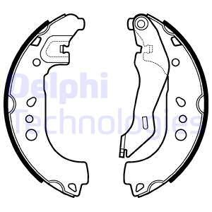 Bromsbackar, sats, Bakaxel Delphi LS2107 DELPHI