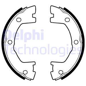 Bromsbackar, sats, parkeringsbroms, Bakaxel Delphi LS2115 DELPHI