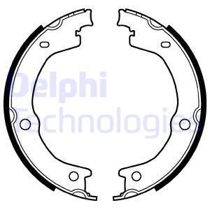 Bromsbackar, sats, parkeringsbroms, Bakaxel DELPHI