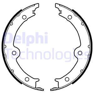 Bromsbackar, sats, Bakaxel Delphi LS2131 DELPHI