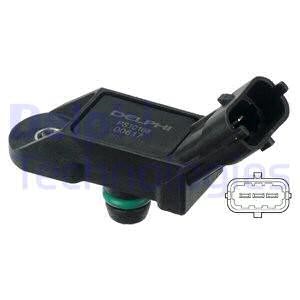 Sensor, insugstryck, Upptill Delphi PS10168 DELPHI