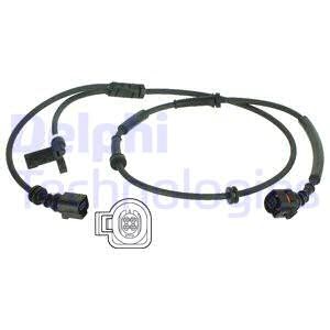 ABS-givare, Sensor, hjulvarvtal, Bakaxel, Höger, Vänster Delphi S DELPHI