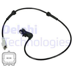 ABS-givare, Sensor, hjulvarvtal, Bakaxel, Höger, Vänster Delphi S DELPHI