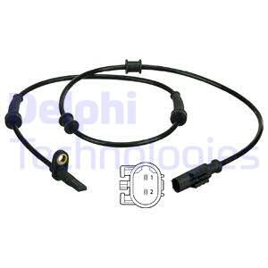 ABS-givare, Sensor, hjulvarvtal, Bakaxel, Höger, Vänster Delphi S DELPHI