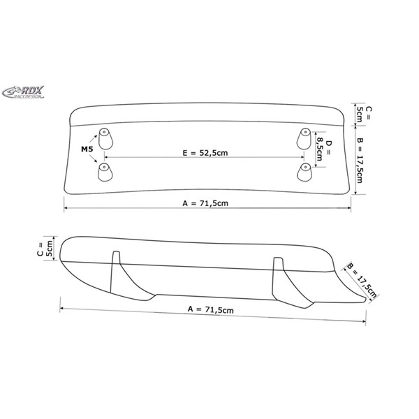 Stötfångare bak, Bak Rdx racedesign RD RME01 RDX Racedesign Stötfångare bak, Bak Rdx racedesign RD RME01 RDX Racedesign