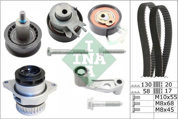 Kamremskit med vattenpump Ina 530 0089 30 INA