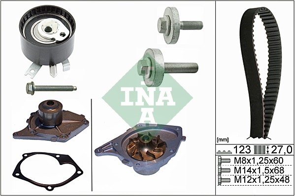 Kamremskit med vattenpump Ina 530 0197 30 INA