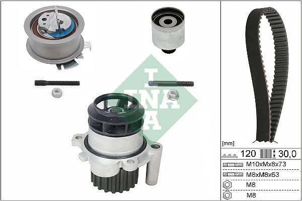 Kamremskit med vattenpump Ina 530 0201 30 INA
