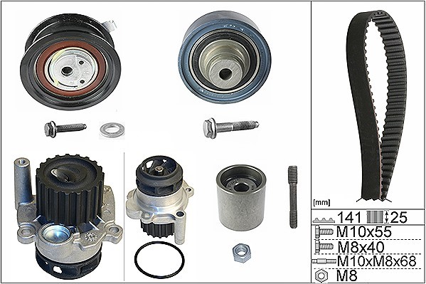 Kamremskit med vattenpump Ina 530 0361 32 INA