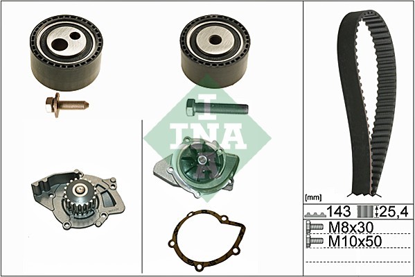 Kamremskit med vattenpump Ina 530 0447 30 INA