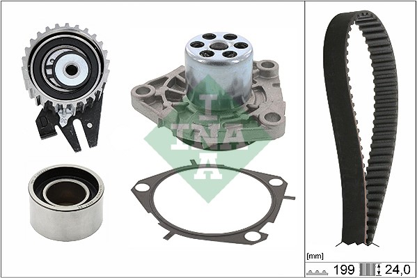 Kamremskit med vattenpump Ina 530 0625 30 INA