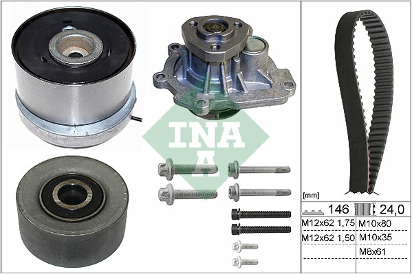 Kamremskit med vattenpump Ina 530 0724 30 INA