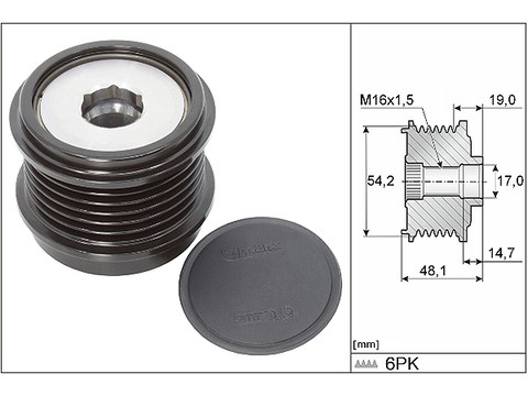 Frihjulskoppling, generator Ina 535 0310 10 INA