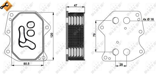 Oljekylare, motor Nrf 31754 NRF