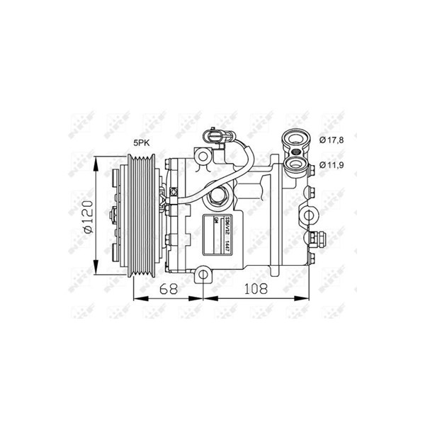 Kompressor, klimatanläggning Nrf 32775 NRF