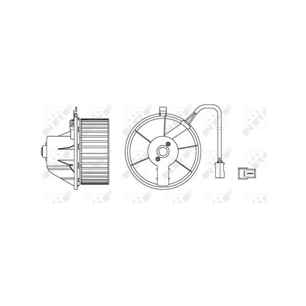 Kupéfläkt 12V, Fram Nrf 34152 NRF Kupéfläkt 12V, Fram Nrf 34152 NRF